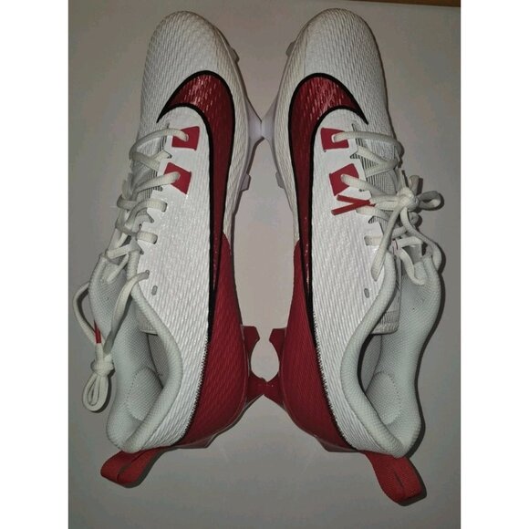 NIKE VAPOR EDGE SPEED 360 2 FOOTBALL CLEATS WHITE/RED MEN'S SIZES NEW - Picture 7 of 14